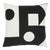Contemporary Schumacher X Porter Teleo Binary Embroidery Pillow in Black - 20ʺW × 20ʺH For Sale