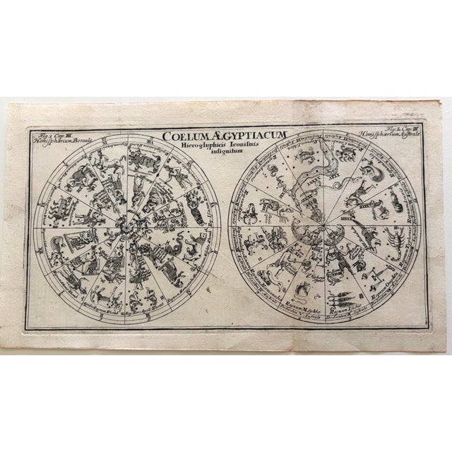 This is a fantastic double-hemisphere celestial chart, showing the constellations according to ancient Egyptian...