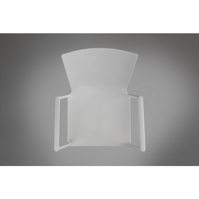 White 21th Century White Design Chair with Armrests, Belgium For Sale - Image 8 of 11