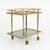 Mid-Century Modern Mid-Century Serving Bar Cart in Brass and Glass in the style of Maison Baguès, Italy, 1960s For Sale - Image 3 of 16