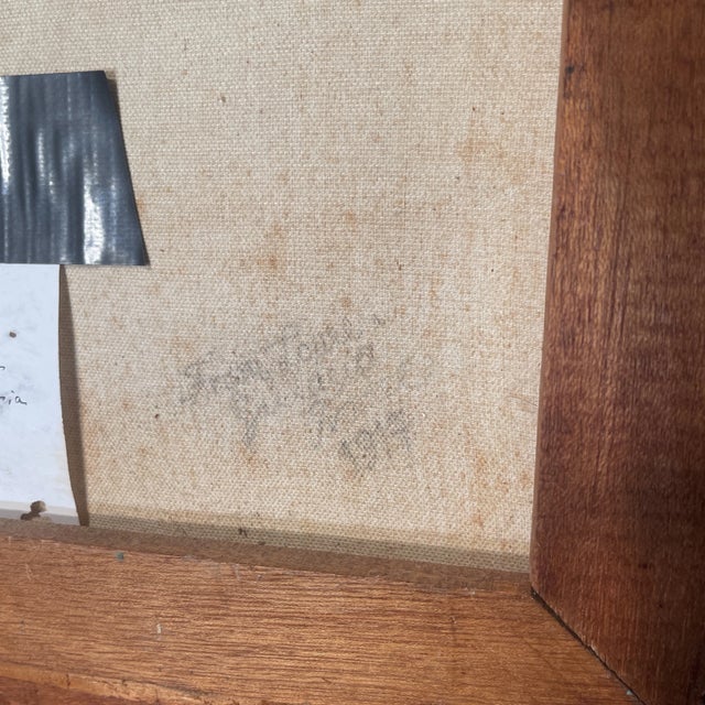 Paint French Alps Signed , 1917 Written on the Backantique36 For Sale - Image 7 of 8