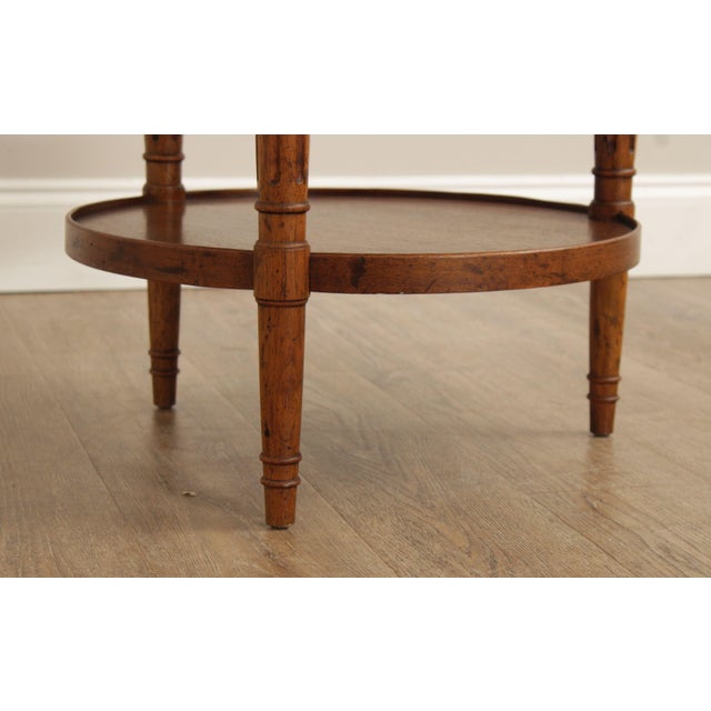 Wood Heritage Vintage Louis XVI Style Burl Walnut Three Tier Etagere For Sale - Image 7 of 14