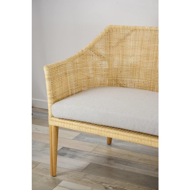 Sofa in Woven Rattan and Teak Wood from Henri Paris For Sale - Image 9 of 13