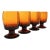 Vintage Amber Wine Goblets - Set of 4 For Sale