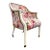 Vintage White Frame Armchair With Floral Upholstery For Sale