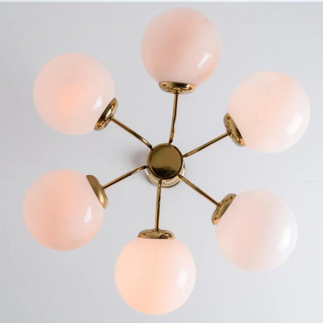 Brass Round Hanging Light from Limburg, 1970s For Sale - Image 4 of 9