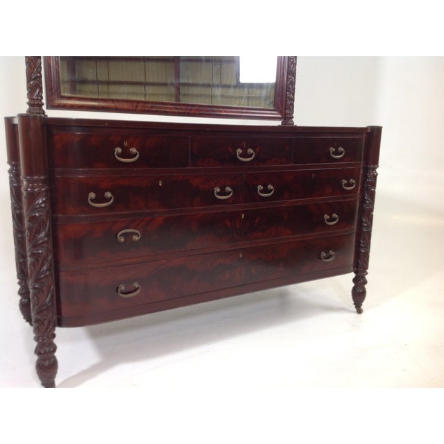 Antique Empire Mahogany Dresser With Mirror Chairish