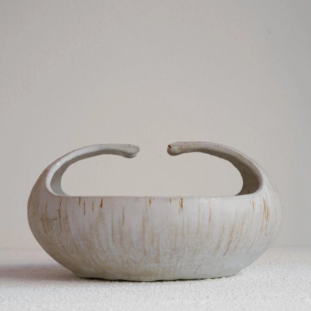 Ceramic Large Sculptural Studio Pottery Bowl by Jaap Ravelli, 1940s For Sale - Image 7 of 9