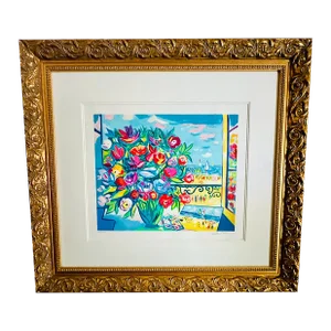 1980s Jean-Claude Picot Art, Framed, Signed & Numbered Serigraph