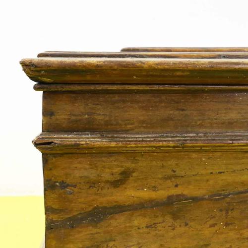 Wooden Chest with Shaped Base and Molded Lid For Sale - Image 6 of 12