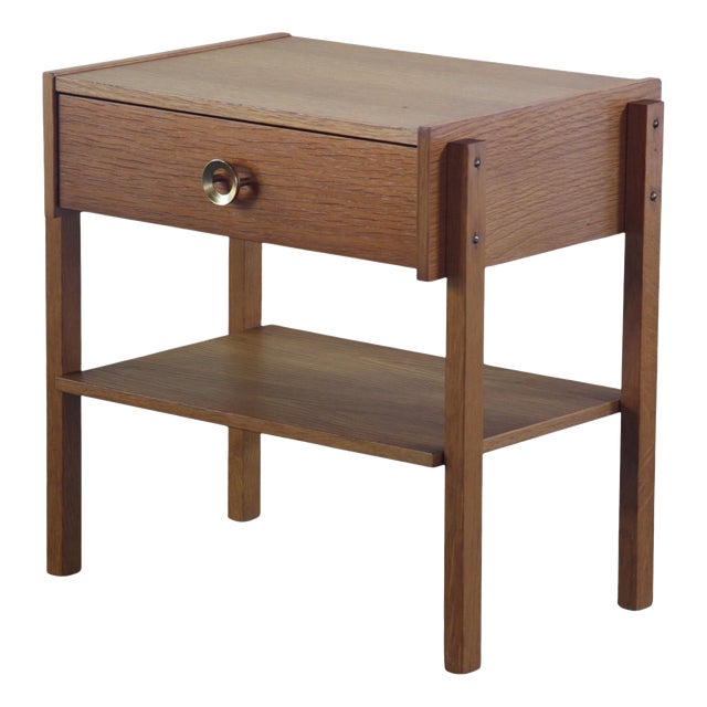 Mid-Century Danish Oak Nightstand, 1970s For Sale