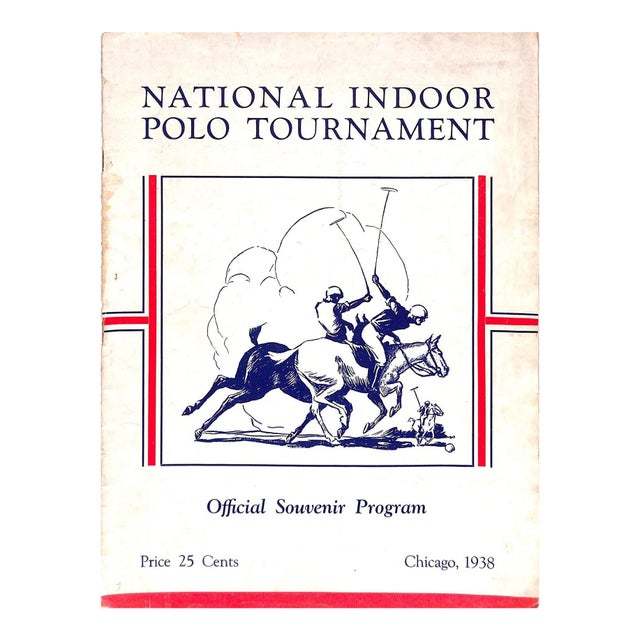 National Indoor Polo Tournament Official Souvenir Program Chicago, 1938 For Sale