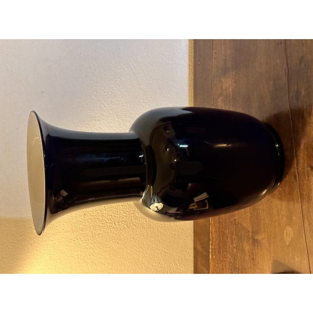 Blue Opaline Glass Vase from Venini, 1986 For Sale - Image 3 of 15