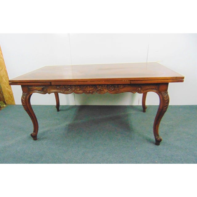 Louis XV Style Carved Oak Refectory Dining Table For Sale - Image 10 of 10