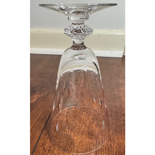 Transparent Mid 20th Century Duncan & Miller “Willow” Crystal Iced Tea Goblets –Set of 4 For Sale - Image 8 of 13