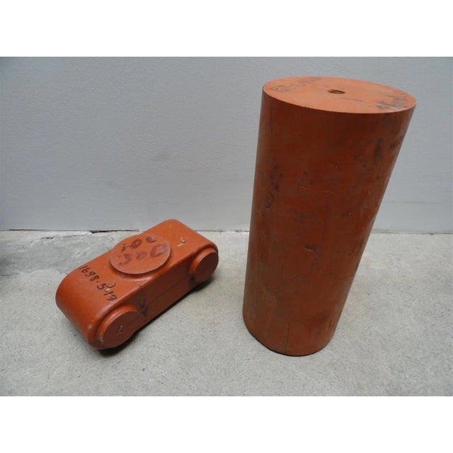 Wood Set of 11 Industrial Wood Foundry Patterns & Casting Molds – Sculptural Decorative Objects For Sale - Image 7 of 9