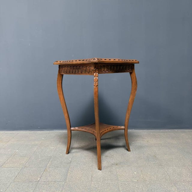 Antique Side Table Carved in Wood For Sale - Image 12 of 18