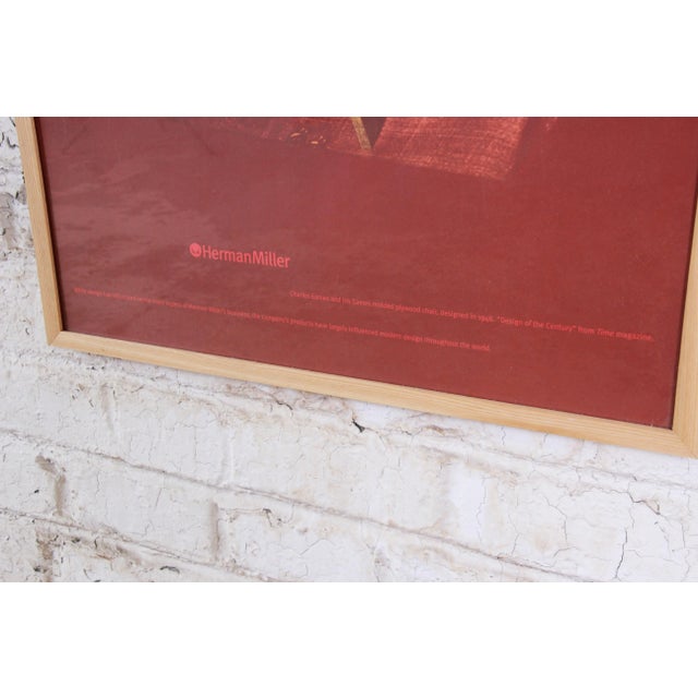 Herman Miller Charles Eames Herman Miller "Design of the Century" Framed Advertising Poster For Sale - Image 4 of 8