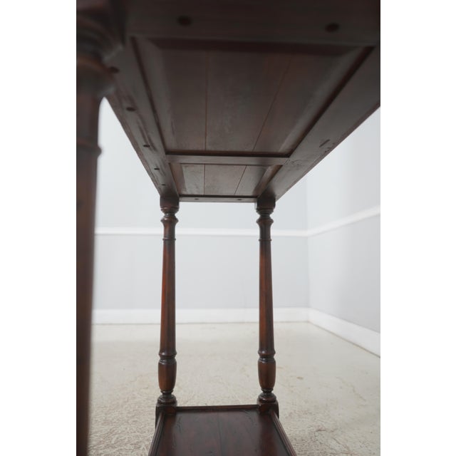 Theodore Alexander Mahogany 2 Tier 2 Drawer Console Table For Sale - Image 17 of 18