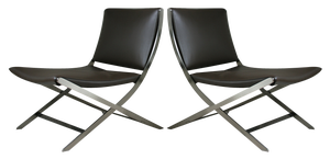 Set of Leather Model Peter Lounge Chairs attributed to Antonio Citterio for Flexform