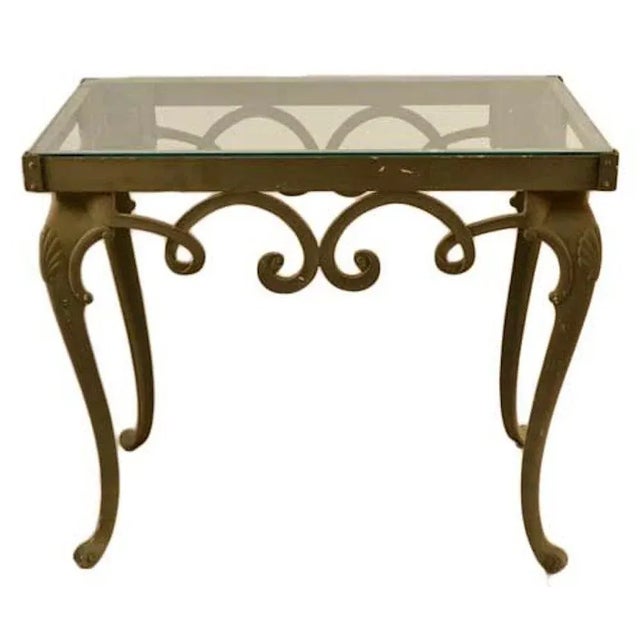 Brown Jordan Glass Top Console Table Chairish