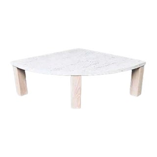 Mid-Century Modern Travertine Edge Side Table, Italy, 1970s For Sale