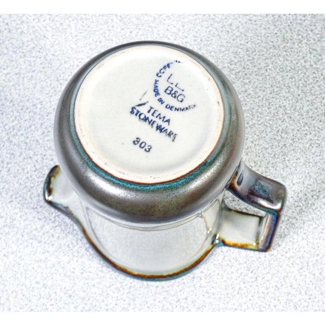 White Tea Service in Stoneware from Bing & Grondal, Set of 15 For Sale - Image 8 of 15