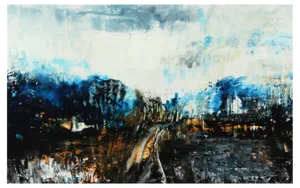 Monika Rossa, Landscape, 2018, Oil on Board