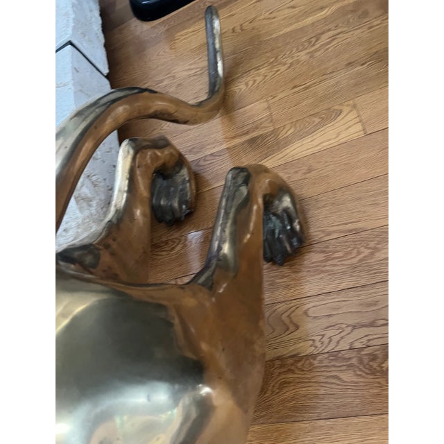 1960s 1960 Mid Century Modern Japanese Life Size Brass Panther For Sale - Image 5 of 8