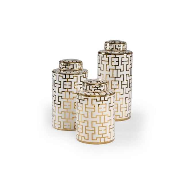 Contemporary Wildwood Noble Porcelain Canisters, Set of 3 For Sale - Image 3 of 3