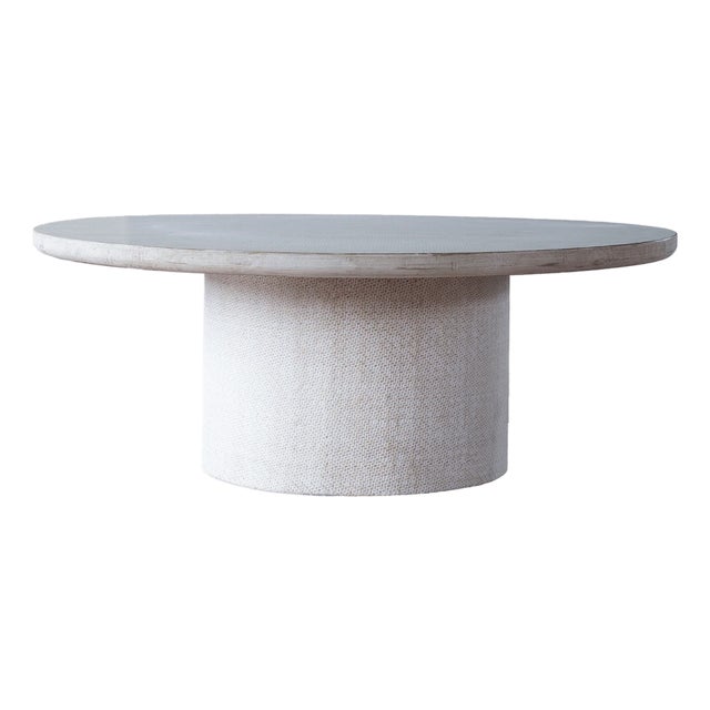 Matthew Izzo Home Bonita Pine and Rattan Coffee Table For Sale