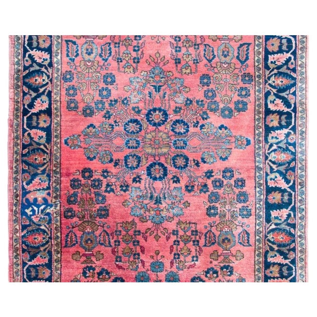 Mid 19th Century Early 20th Century Persian Sarouk Rug For Sale - Image 5 of 12
