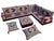 Modular Floor Sofa With Ottoman, Turkish Kilim U-Shaped Set Majlis Floor Sofa Seating For Sale - Image 9 of 18