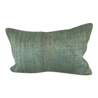 16 x 24 Hemp Pillow Turkish Cushion Natural Spanish Green Pillow Cushion Cover For Sale