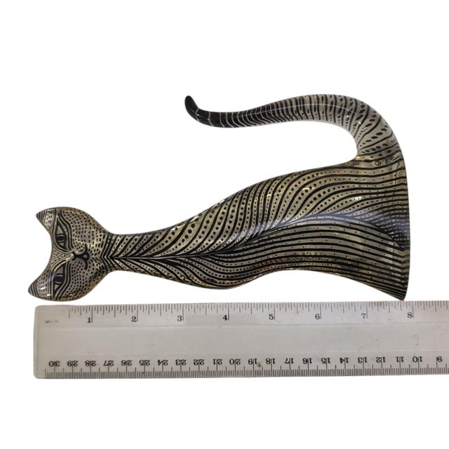 Abraham Palatnik Set of 2 Cats 1960s Lucite Art Clear/Black Made in Brazil For Sale - Image 4 of 12