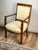 French Antique French Directoire Style Fauteuil Open Arm Chair in Sapelle Mahogany C. Late 19th Century For Sale - Image 3 of 10