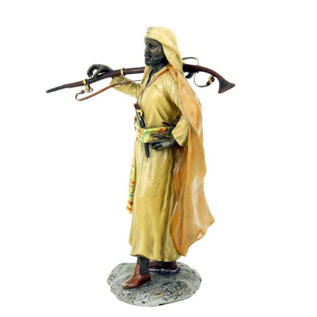 Polychrome Vienna Bronze Arabian Warrior Sculpture For Sale - Image 5 of 8