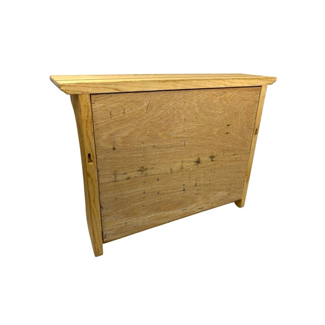 Pine Wood Shelf With Chinoiserie Glass Design For Sale - Image 11 of 11