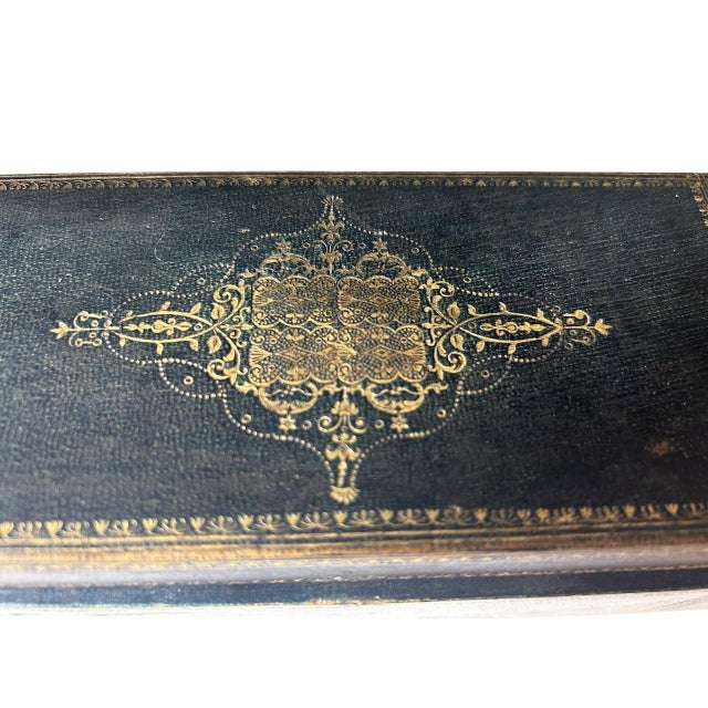 Royal George III Gilt Embossed Leather Scroll Box Late 18th–Early 19th Century For Sale In Washington DC - Image 6 of 9