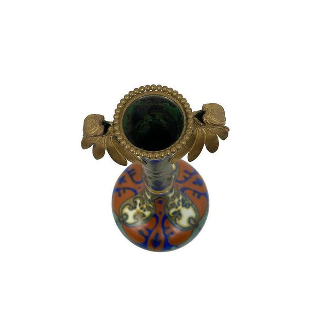 Dutch earthenware "PZH" Gouda Holland vase, Suled decor, ca. 1910 This vase, made by Plateelbakkerij Zuid-Holland,...