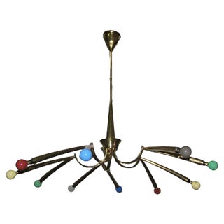 Chandelier by Oscar Torlasco for Lumi Milano, 1950s For Sale