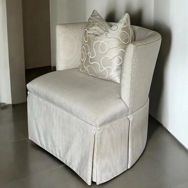 Contemporary Kravet Pacific Design Center Barrel Accent Chairs - Set of 2 For Sale - Image 3 of 12