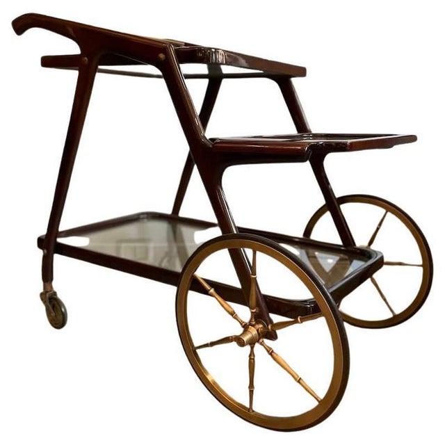 Vintage Wooden Cart with Removable Tray, 1960s For Sale - Image 17 of 17