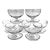 Mid-Century Modern Crystal Footed Dessert/Sherbet Coupes - Set of 7 For Sale