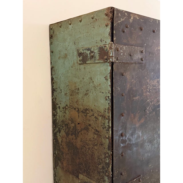 Monumental Antique Industrial Steel Cabinet For Sale In New York - Image 6 of 6