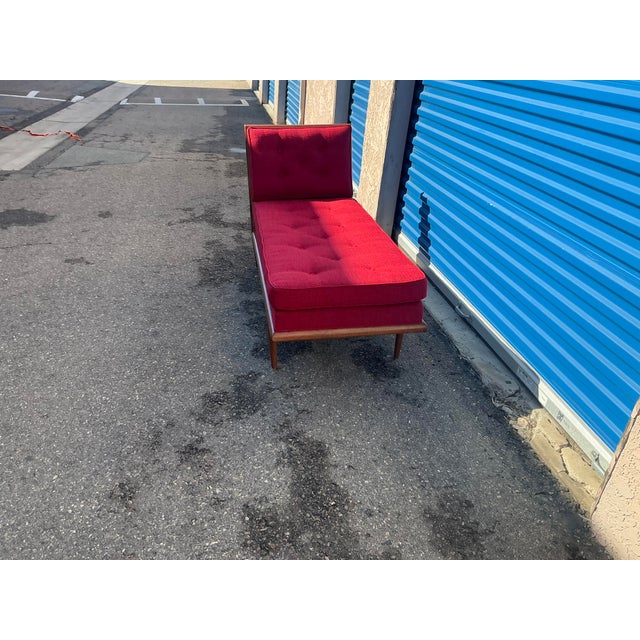 Textile Modern Medellin Mid-Century Style Chaise For Sale - Image 7 of 14