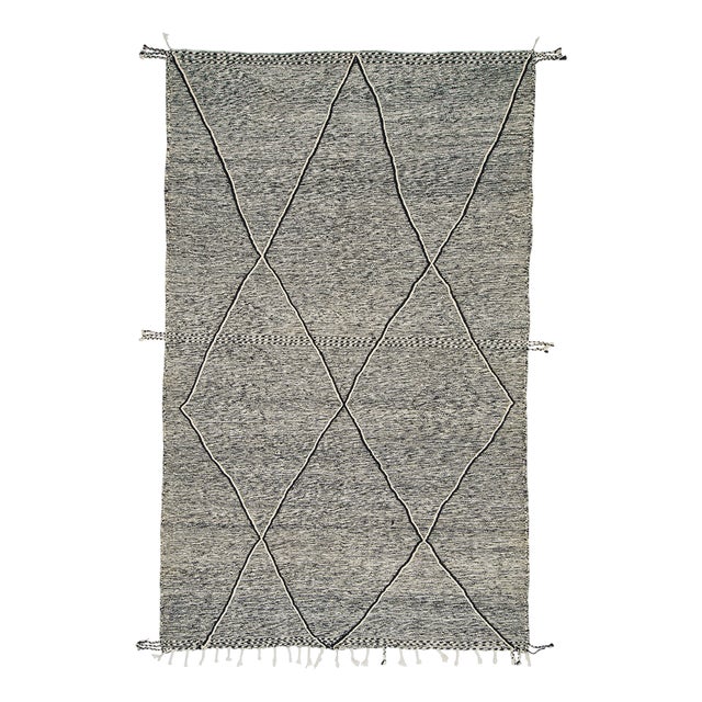 Flatweave Rug in Hand-Knotted Wool Rug by Azele Studio For Sale