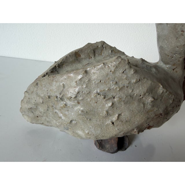 1980s Vintage Handmade Studio Pottery Abstract Pelican Sculpture For Sale - Image 5 of 11