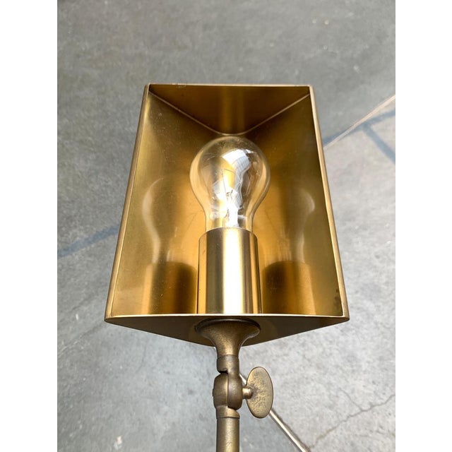 Metal Vintage Hollywood Regency German Brass Floor Lamp by Florian Schulz For Sale - Image 7 of 18