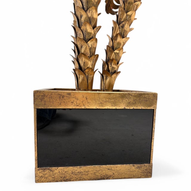 Triple Palm Tree Floor Lamp in the Style of Maison Jansen For Sale - Image 5 of 8